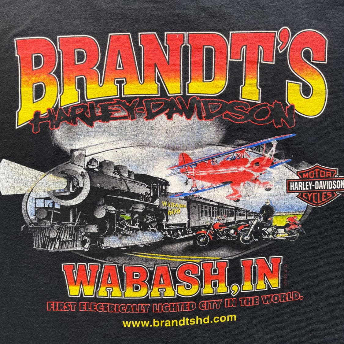 빈티지 할리데이비슨 라이트닝 티셔츠 상품이미지4