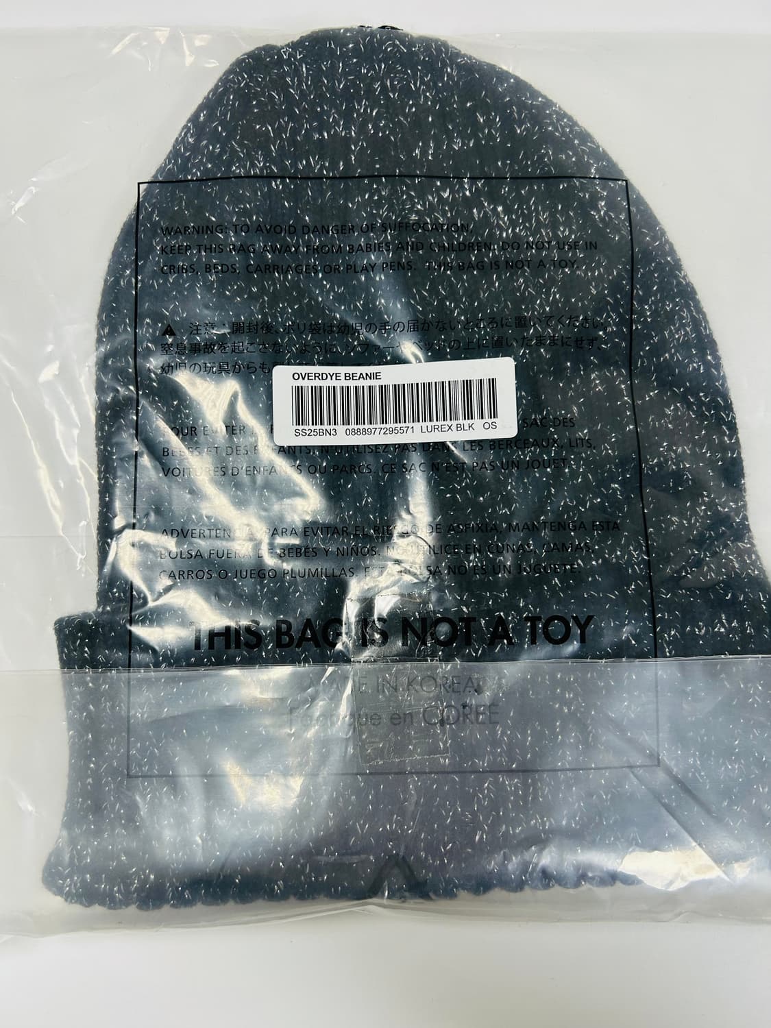 25SS 슈프림 오버다이드 비니 메탈블랙 (미착용) 상품이미지3