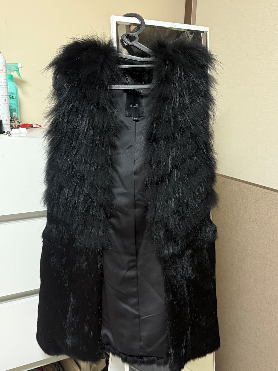 지오송지오 라쿤+토끼 퍼 조끼 베스트 55~66 상품이미지3