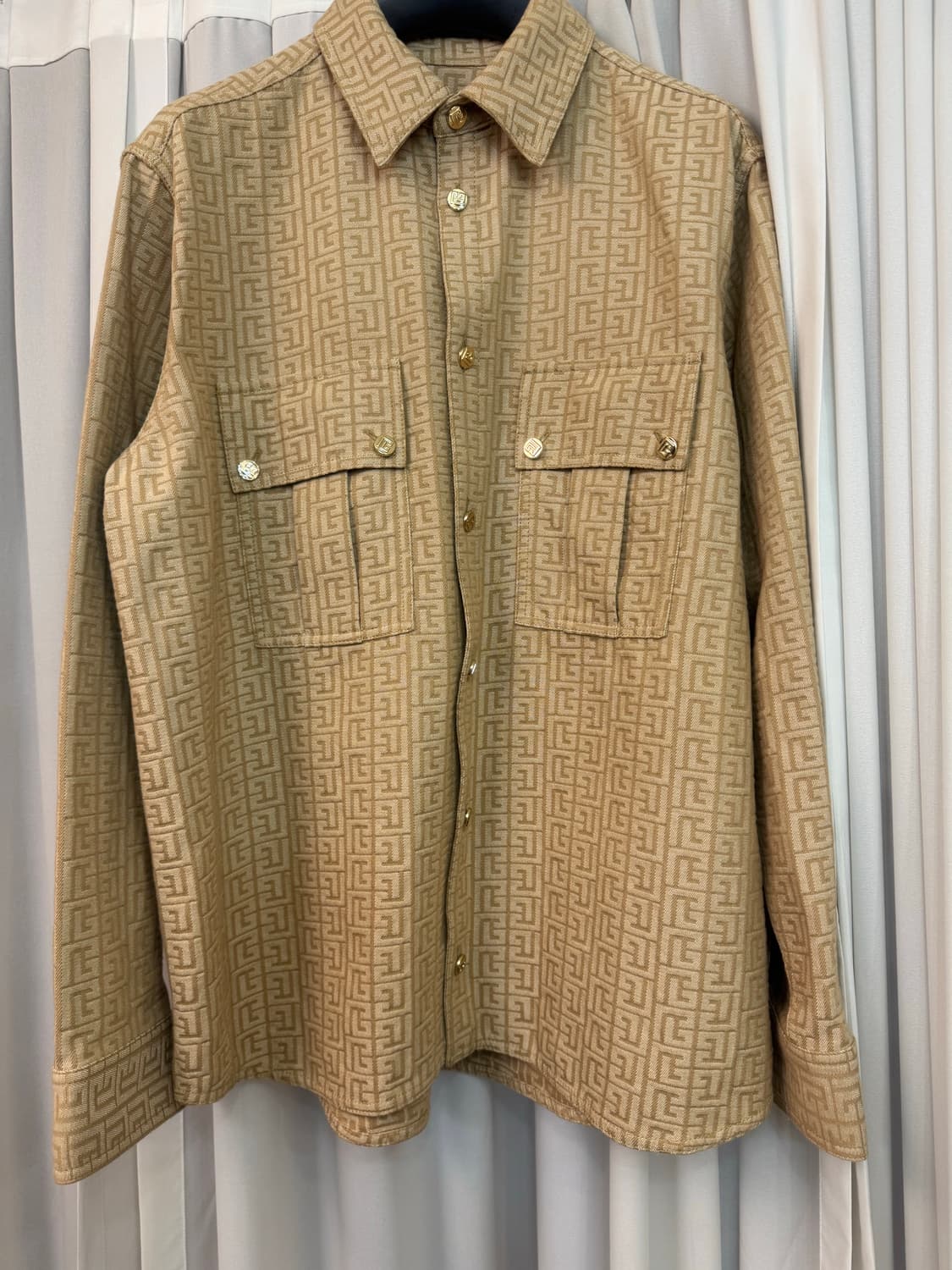 balmain 모노패턴 오버핏 셔츠 자켓  상품이미지7