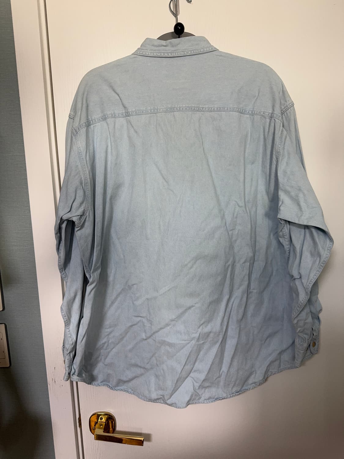 미국 Lee 리 빈티지 연청 데님 셔츠 XL 상품이미지2