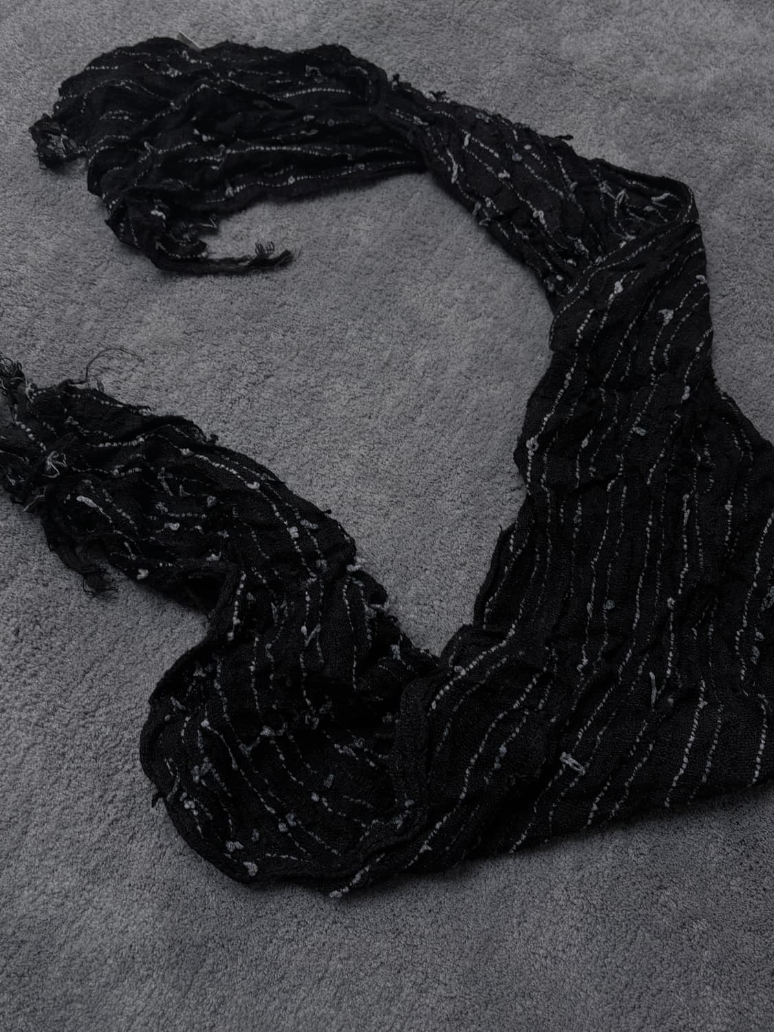 Vintage V-kei,punk black&silver muffler 상품이미지2