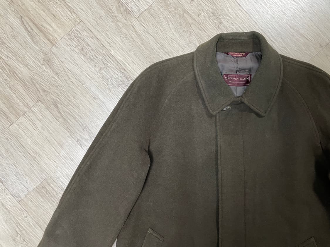 95~100) 폴로 챕스 랄프로렌 카키 캐시미어 롱코트(RRL&리바이스) 상품이미지6