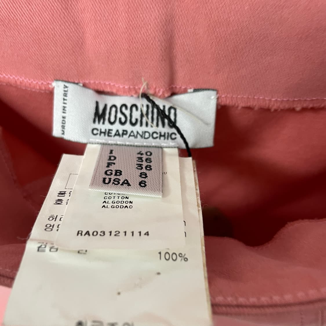 모스키노 치노 팬츠 핑크 40(W) 상품이미지5