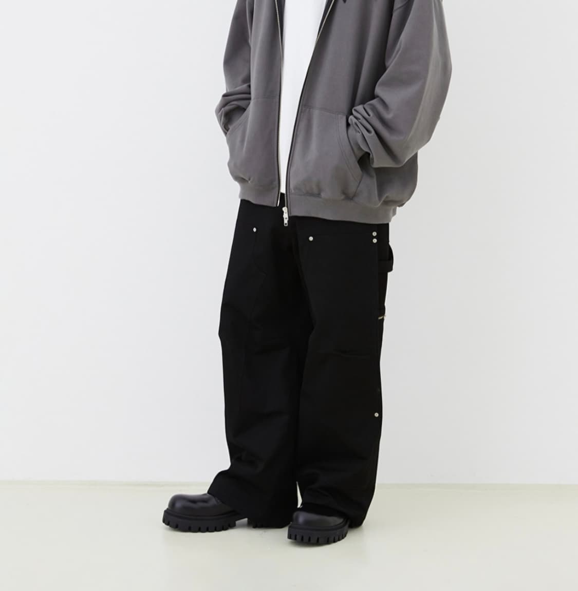 [M]IEY이에이 와이드 카펜터 팬츠 상품이미지1