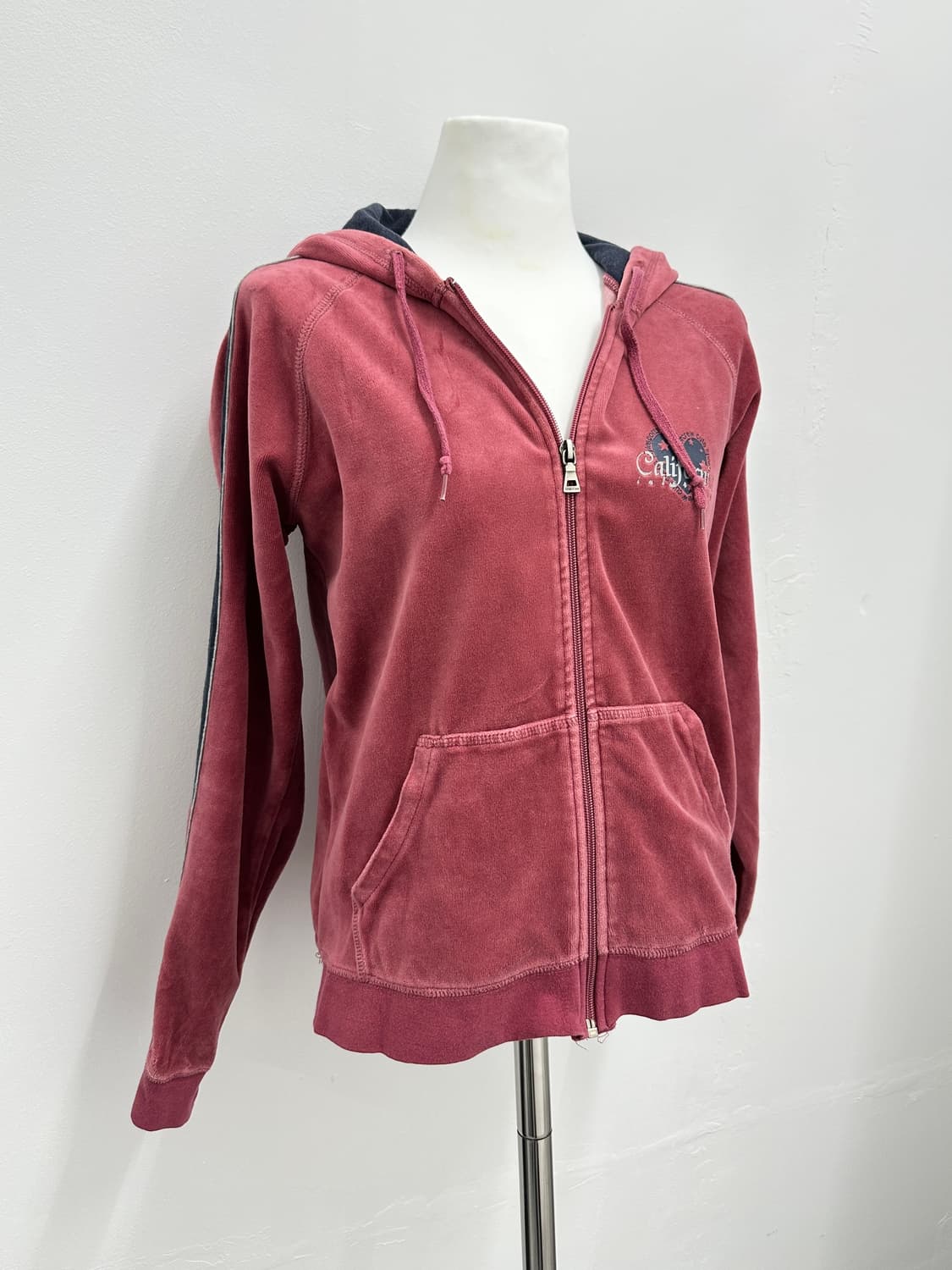 INTERCREW velvet hood zip up 상품이미지2