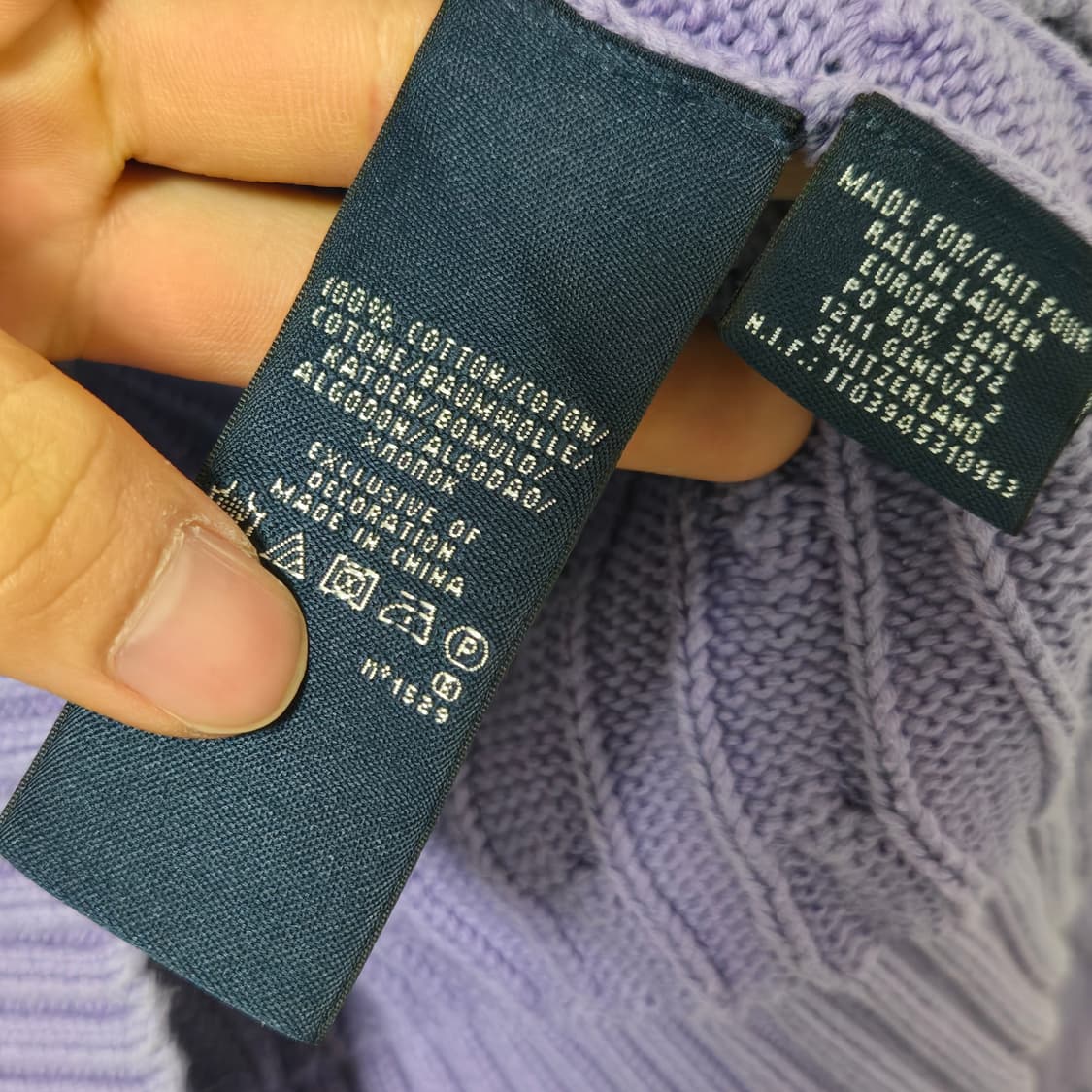 랄프로렌 브이넥 케이블 니트 / 여성 니트 / 여자 니트 상품이미지4