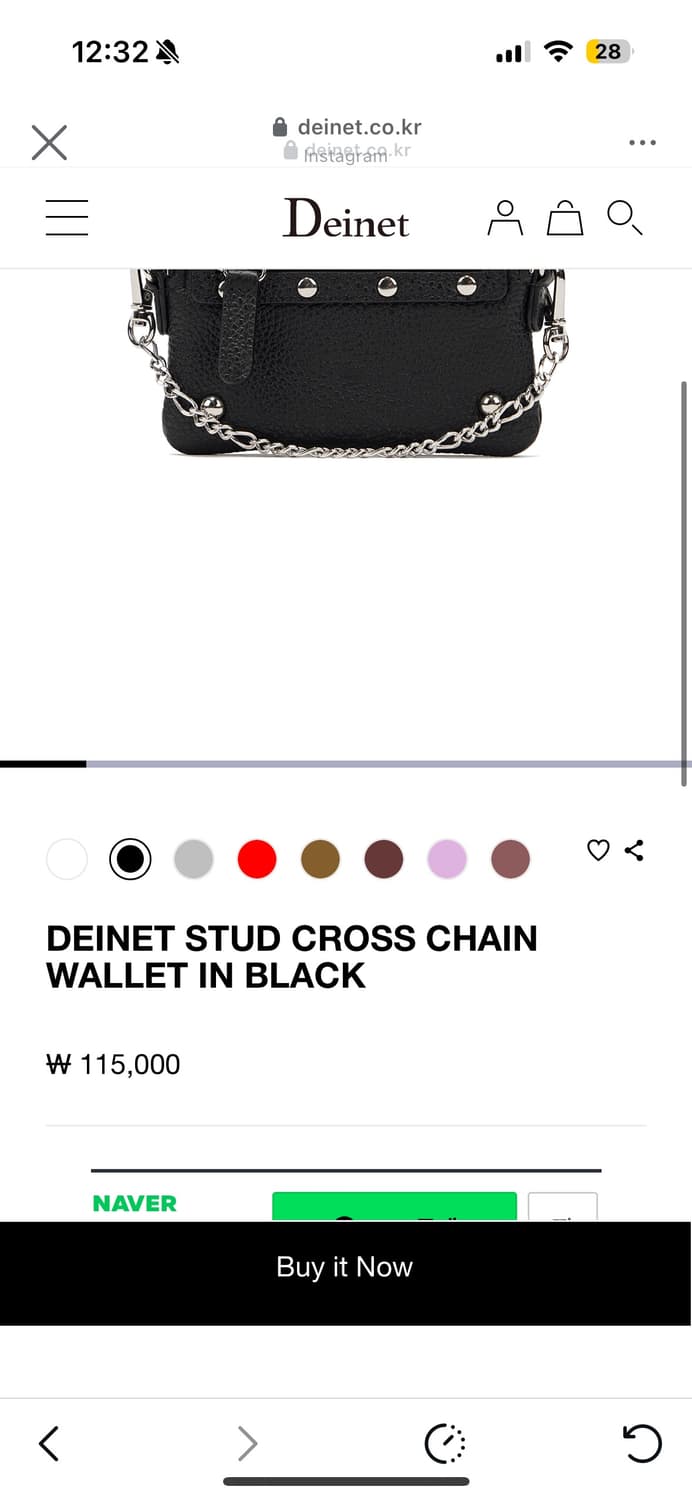 Deinet stud cross chain wallet 상품이미지2