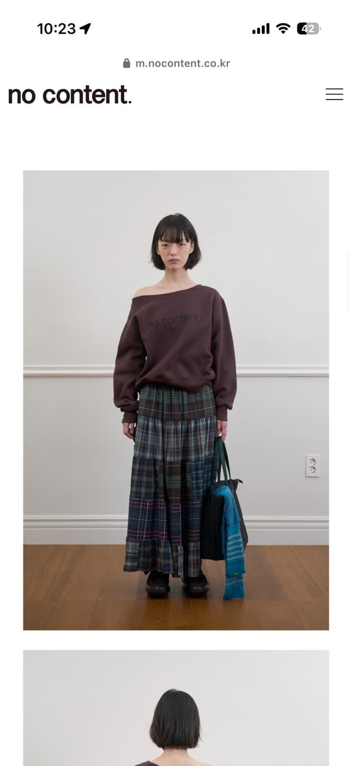 노컨텐츠 보호 체크 스커트 상품이미지1