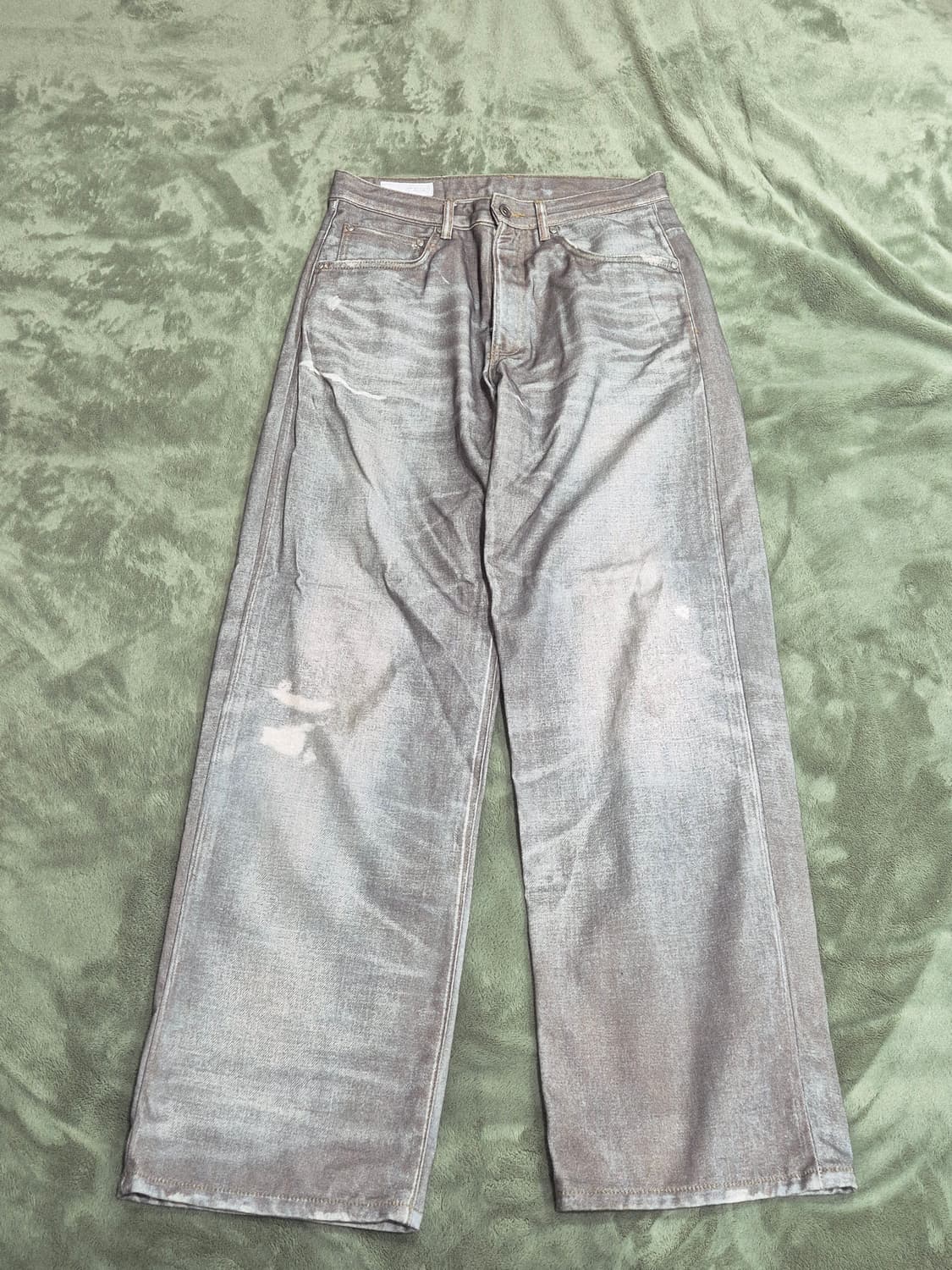 Zara 자라 워싱 프린트 배기핏 데님 팬츠 아크네 발렌시아가 상품이미지3