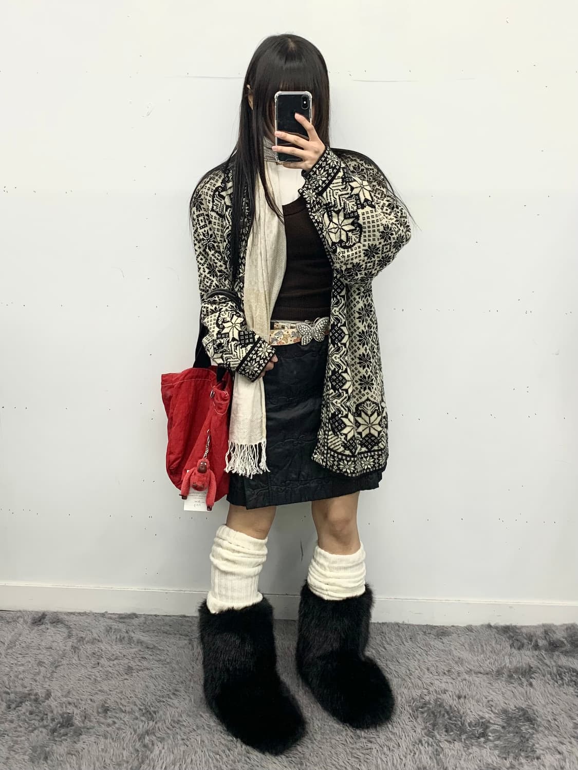 DKNY 울100 크롭 니트 상품이미지4