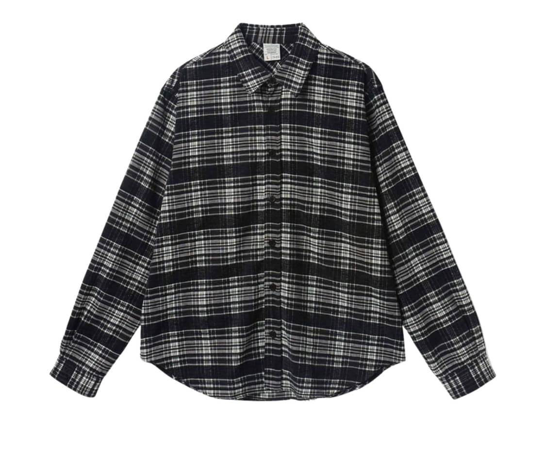 STU 에스티유 체크 셔츠 블랙  상품이미지2