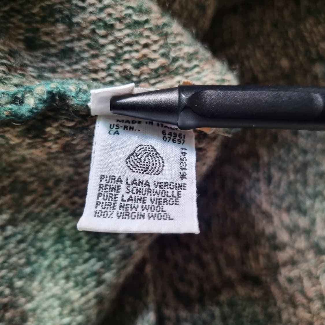 80s Italy 베네통 멀티컬러 울 가디건 L sz 상품이미지8