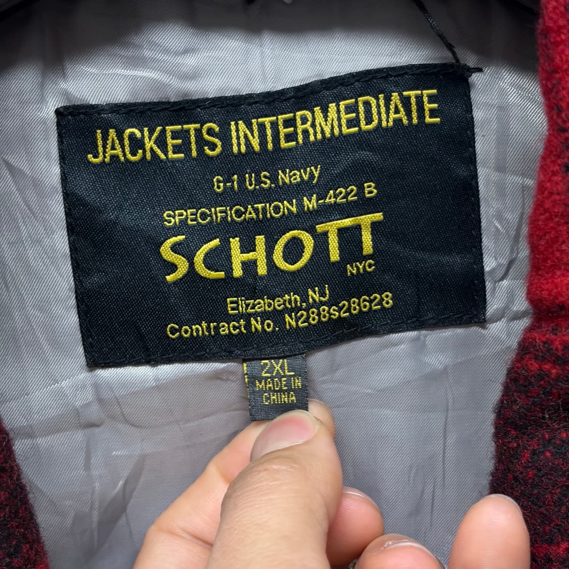 SCHOTT 버팔로 울 체크 G-1 상품이미지3