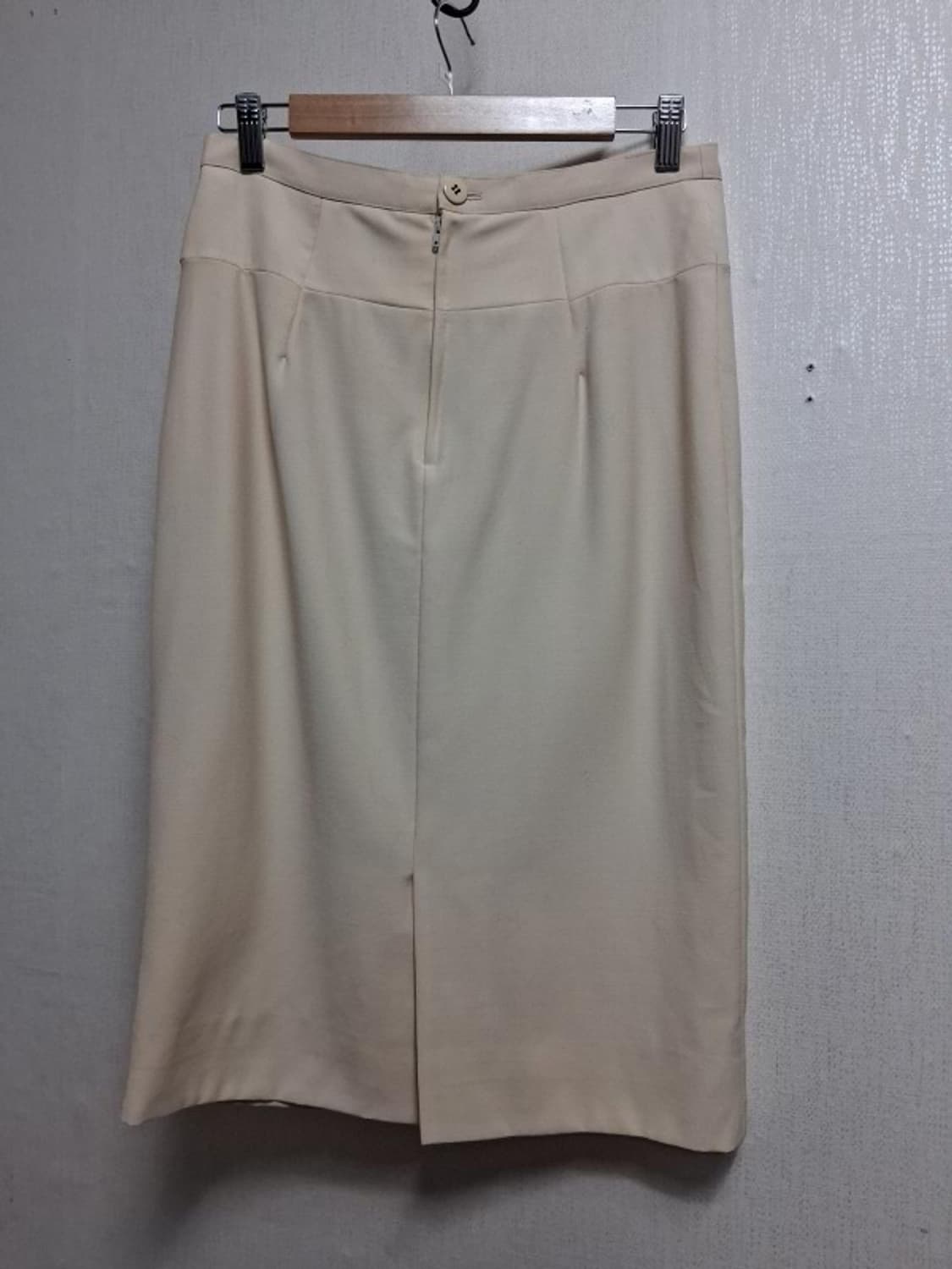 일본빈티지 제니 GENNY 100% 아이보리 순모스커트 허리 27 28  상품이미지2