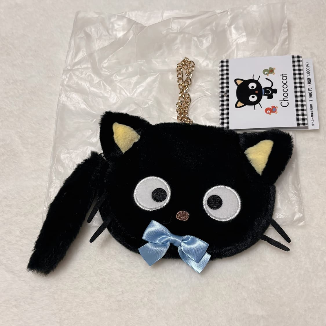산리오 초코캣 파우치 털 포인트 키링 상품이미지1
