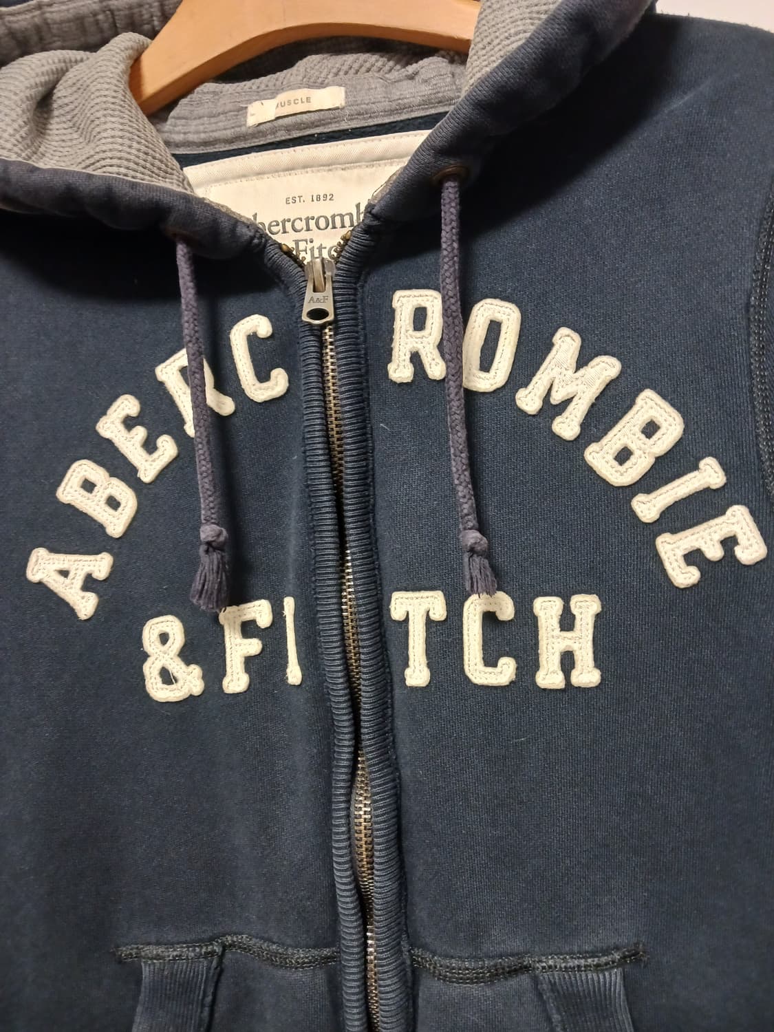 아베크롬비 아치로고 기모 후드집업 상품이미지2