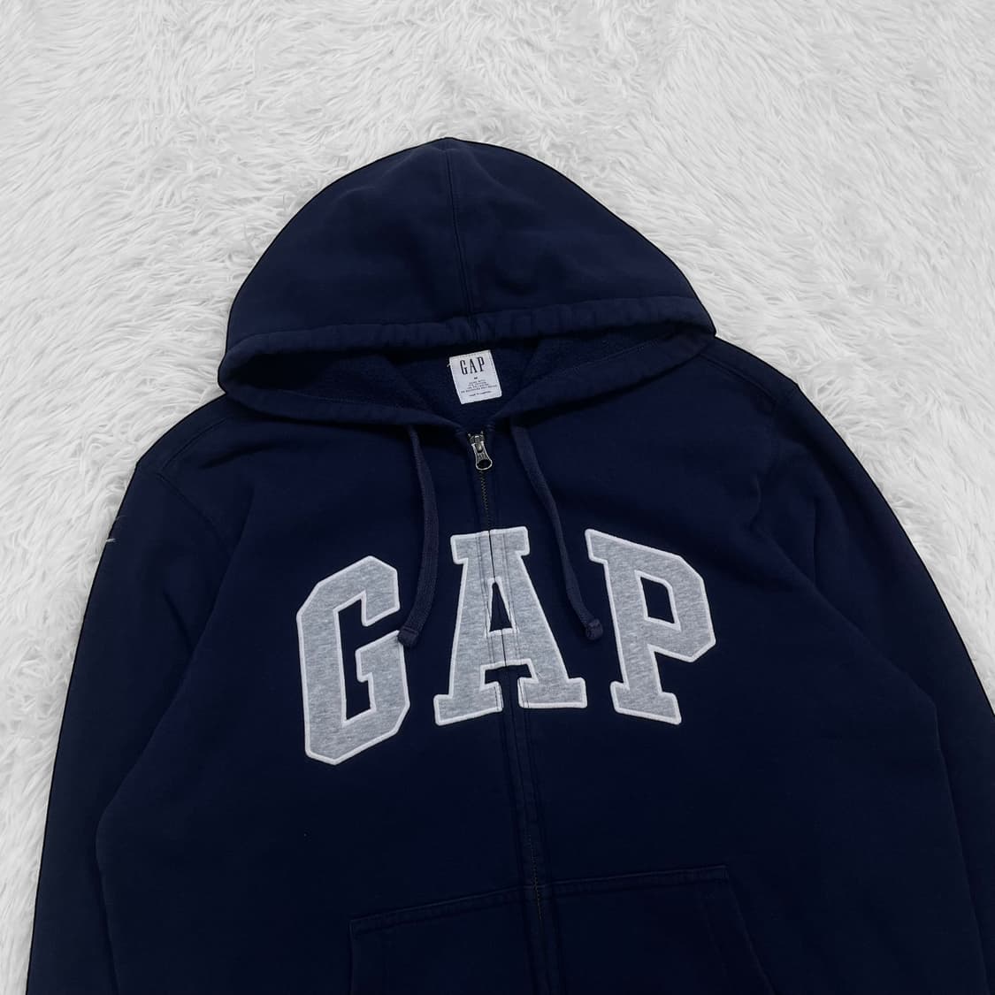 갭 GAP 스펠 로고 후드집업 네이비 상품이미지3