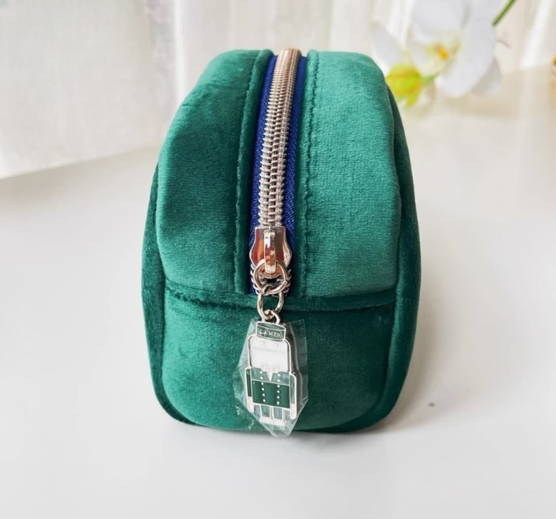 라메르 LA MER 그린 벨벳 손잡이 미니 파우치 (새제품) 상품이미지3