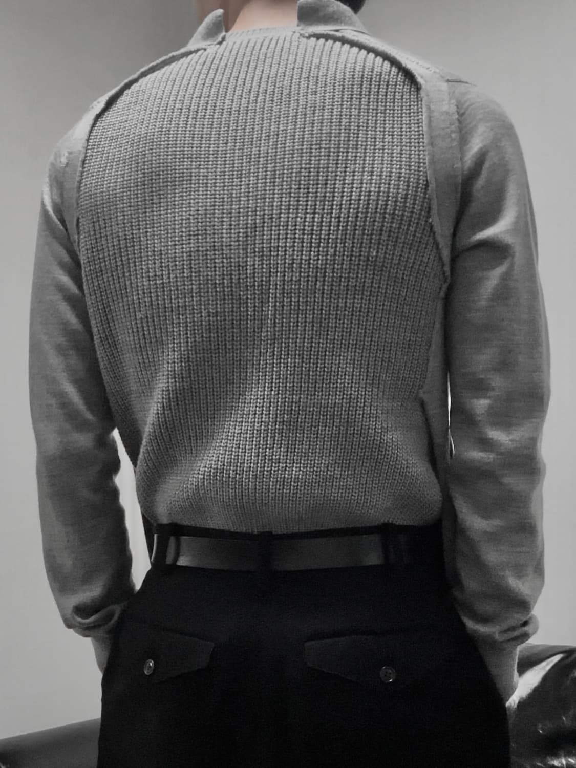 꼼데가르송 옴므플러스 가디건 도킹 니트베스트 상품이미지1