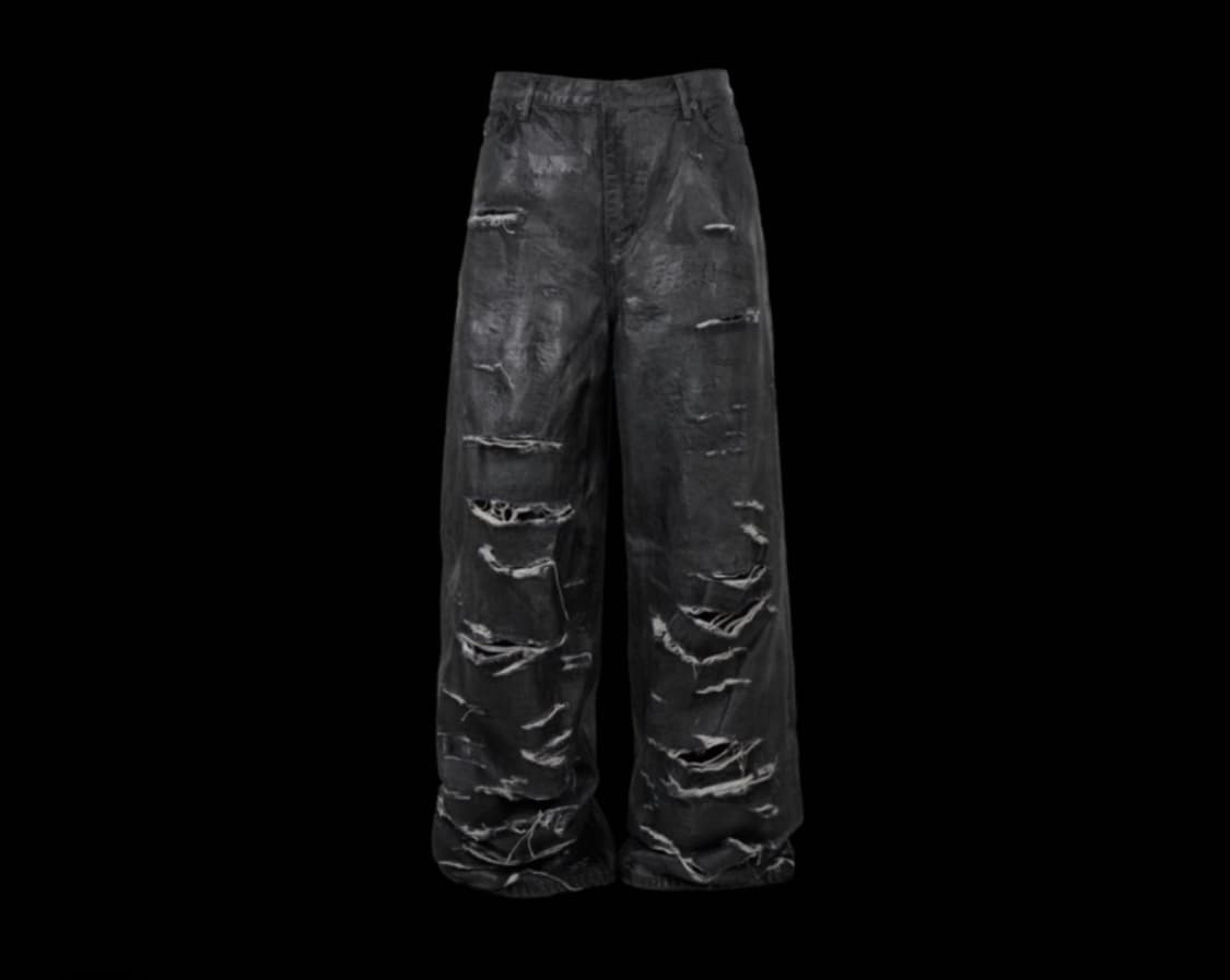 MULTI DISTRESSED COATING BAGGY JEANS 상품이미지2