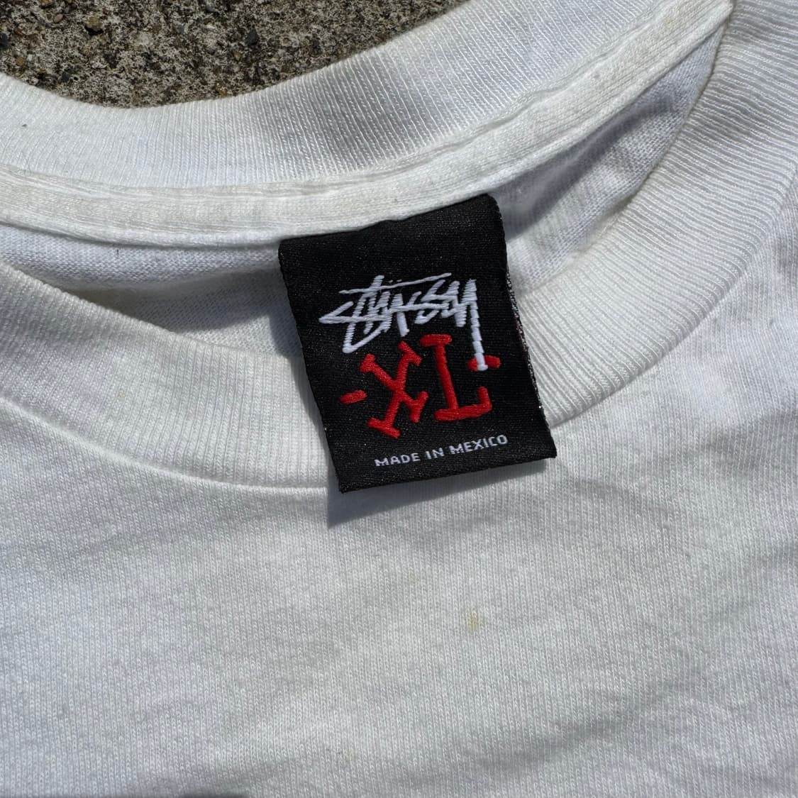 [XL] 00s Stussy 스투시 30년 기념 흰색 반팔티 상품이미지9