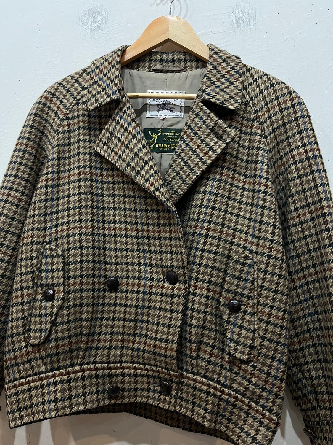 90s 버버리 윌리엄 브라운 하운드투스 울 자켓 우먼즈 상품이미지3