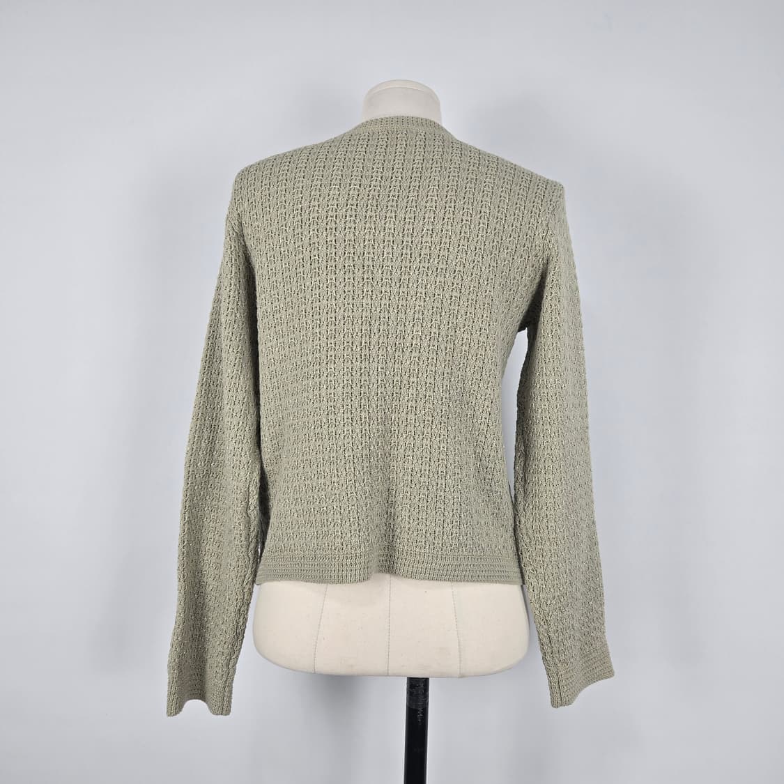 0068 쉬즈미스  23ss민트크로쉐 브이넥 가디건 55 상품이미지2