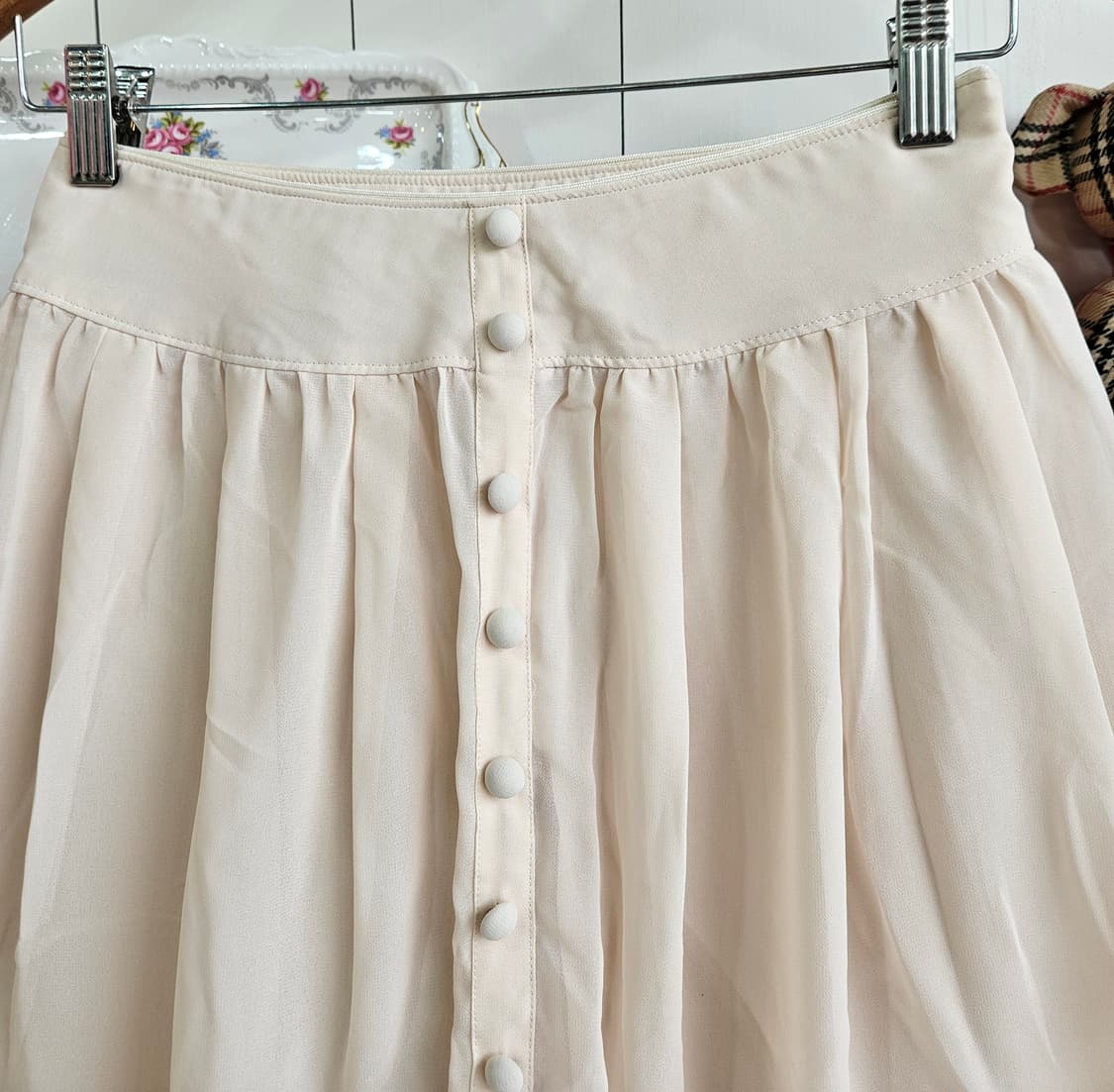 (LEST ROSE) 쉬폰 레이스 스커트 상품이미지2