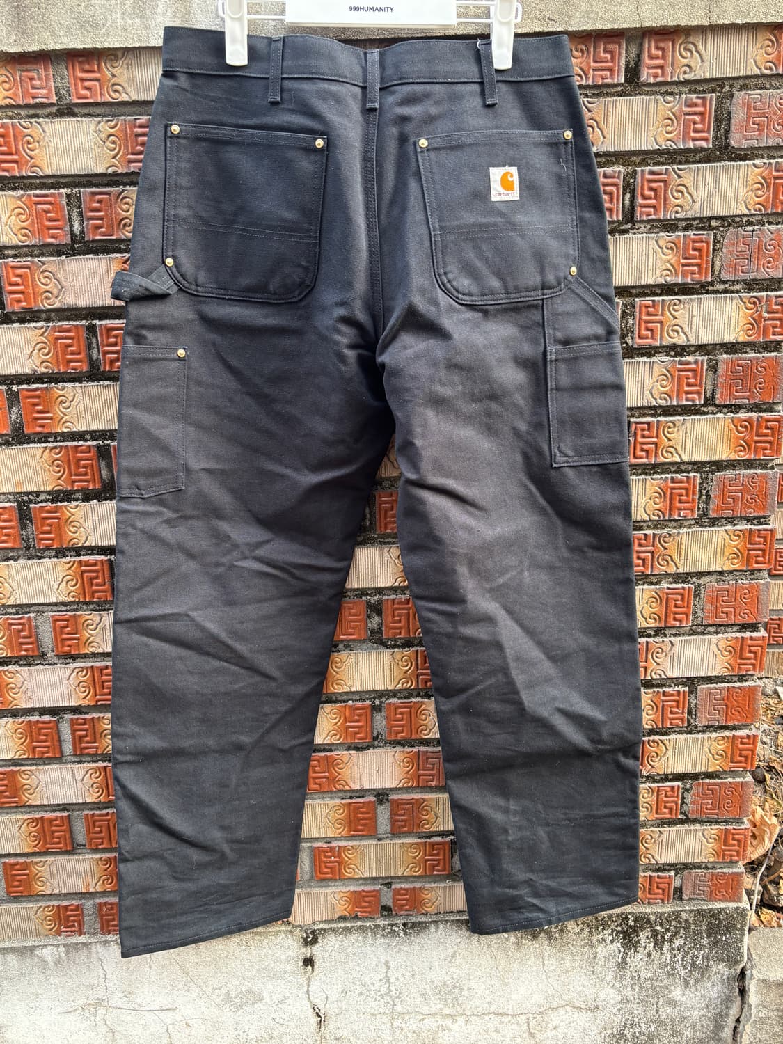 Rare) 칼하트 더블니 블랙 34x30 민트급 usa생산 노동자마크 상품이미지5