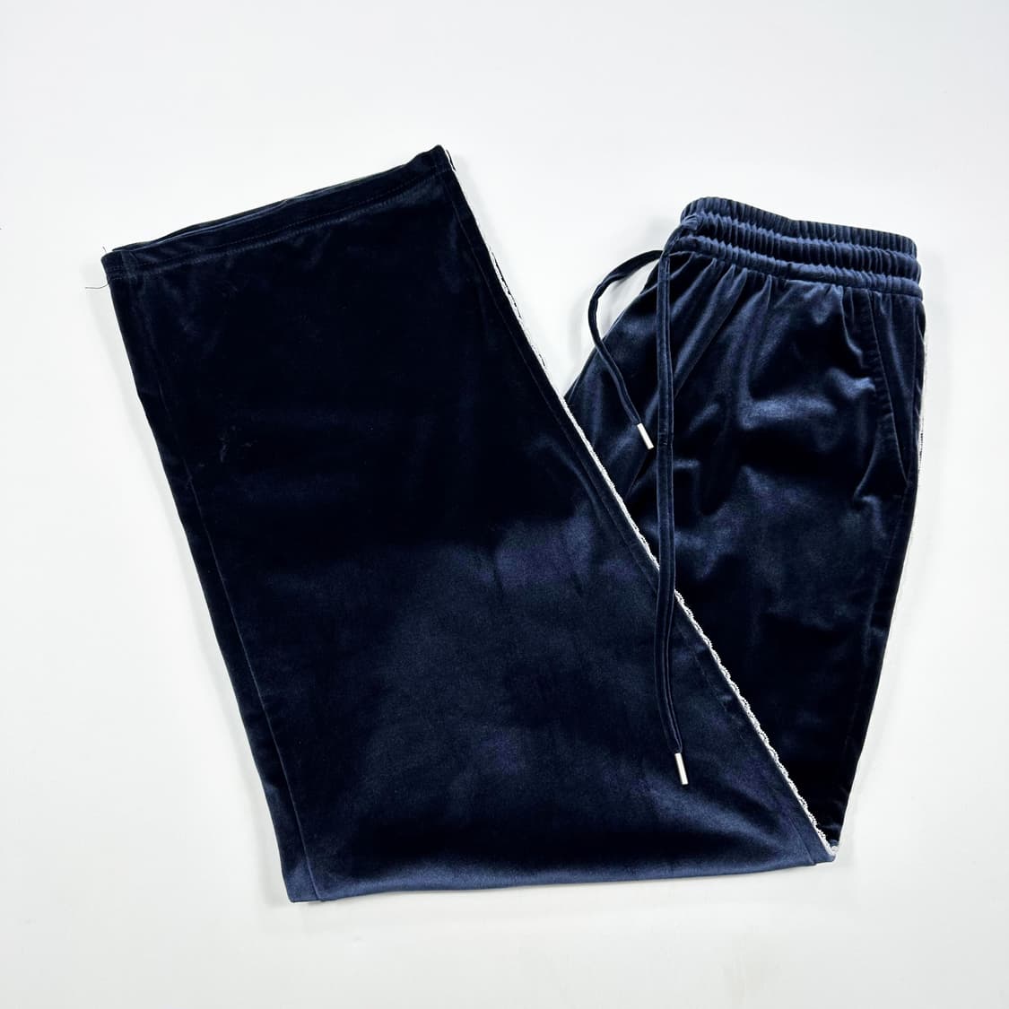 VTG 빈티지 벨벳 와이드 네이비 츄리닝바지 (L 여성추천) 상품이미지2