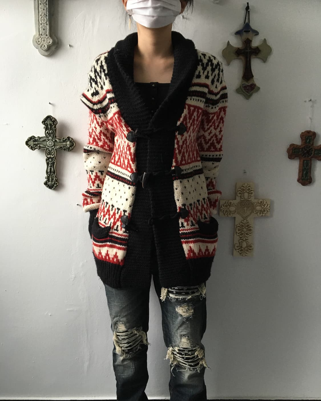 Duffle button cowichan knit cardigan 상품이미지6