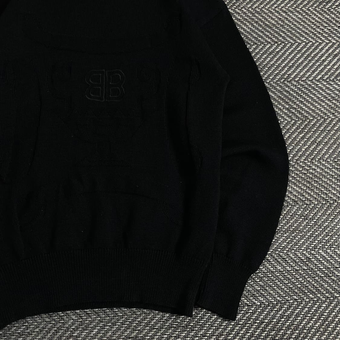 90s 발렌시아가 아카이브 빅로고 스웨터 블랙y 3119 상품이미지3