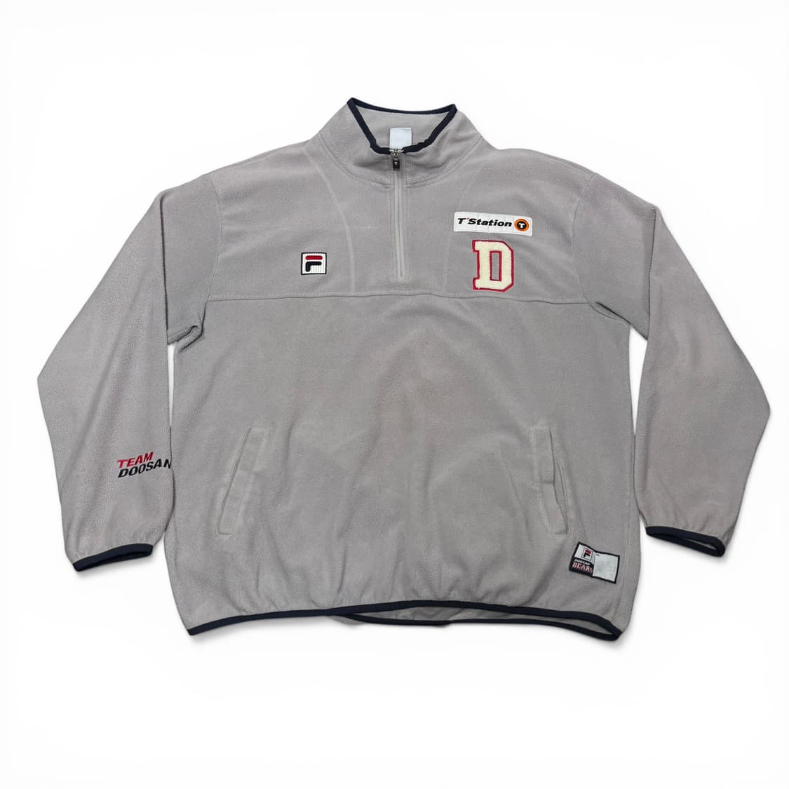 115 휠라 두산베어스 후리스 반집업 플리스 상품이미지1