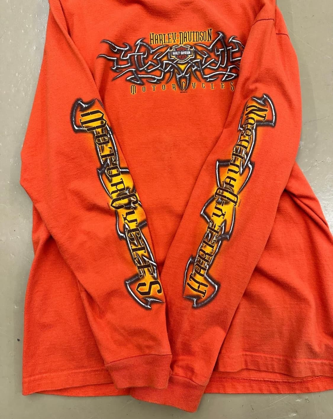 할리데이비슨 롱슬리브 오렌지 상품이미지4
