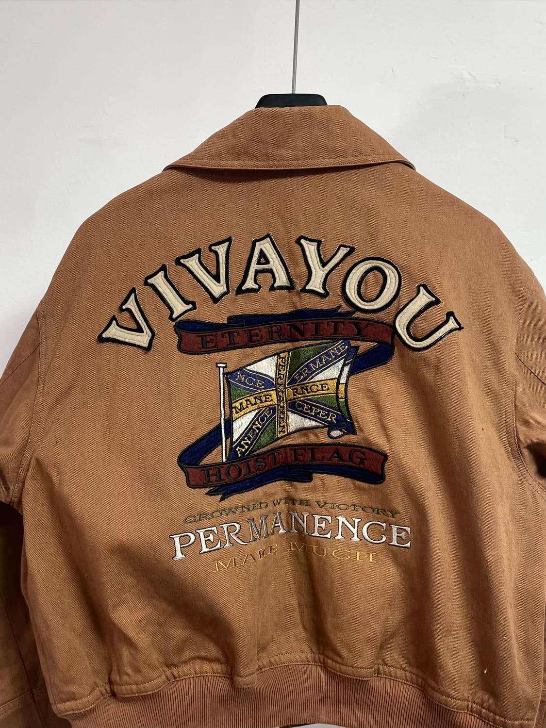 90s 빈티지 우먼스 비바유 레트로 코튼 블루종 자켓 (on.518) 상품이미지5