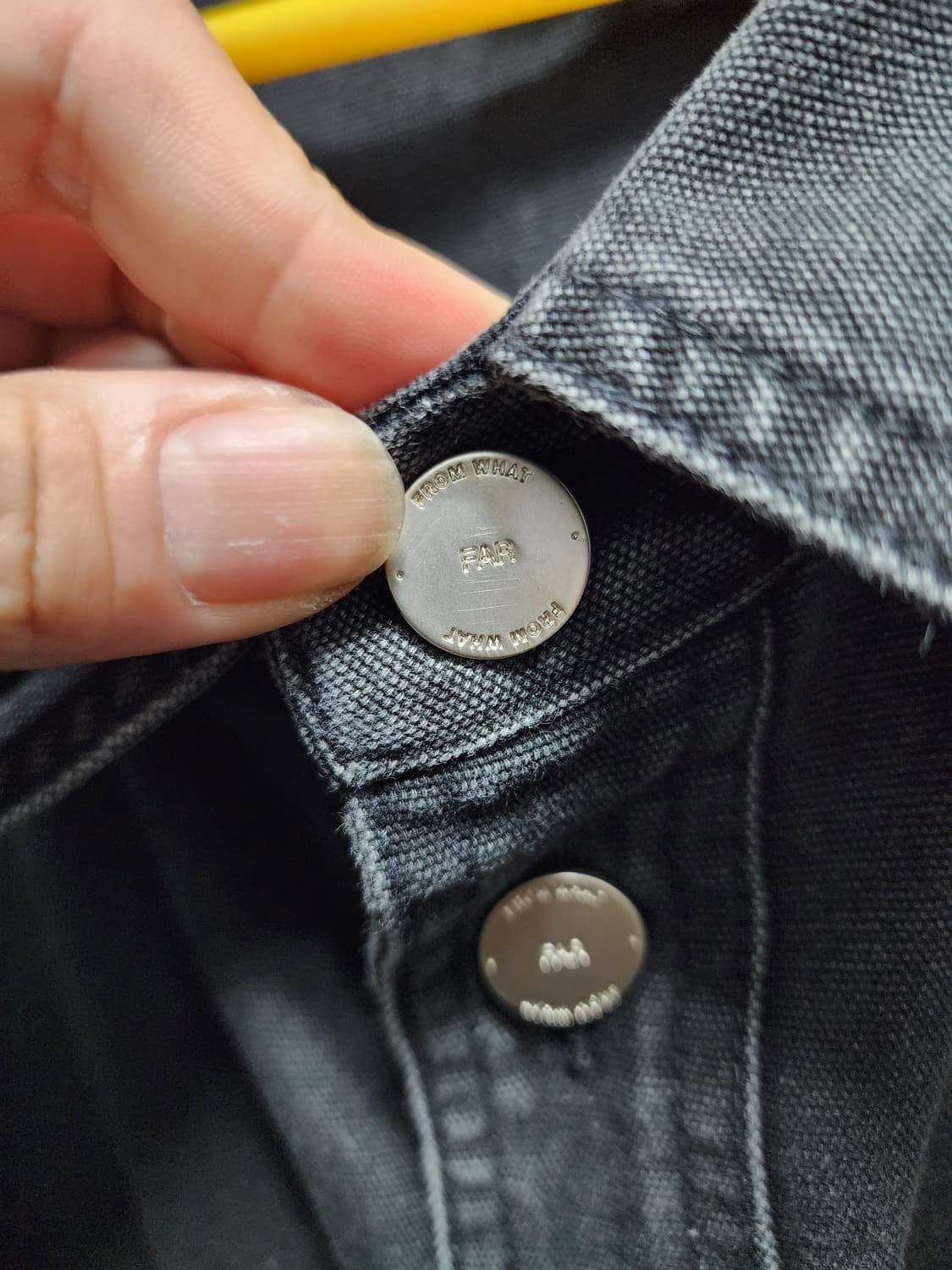 파프롬왓 파아카이브 흑청 커브 집업 데님자켓 상품이미지6