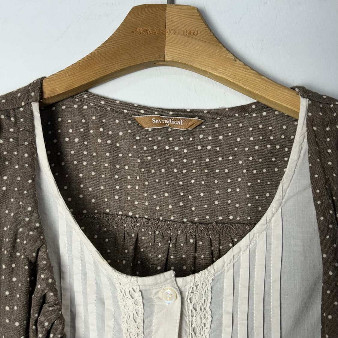 [JPN] Sevradical 모리걸 바선생 도트 레이어드 원피스 상품이미지5