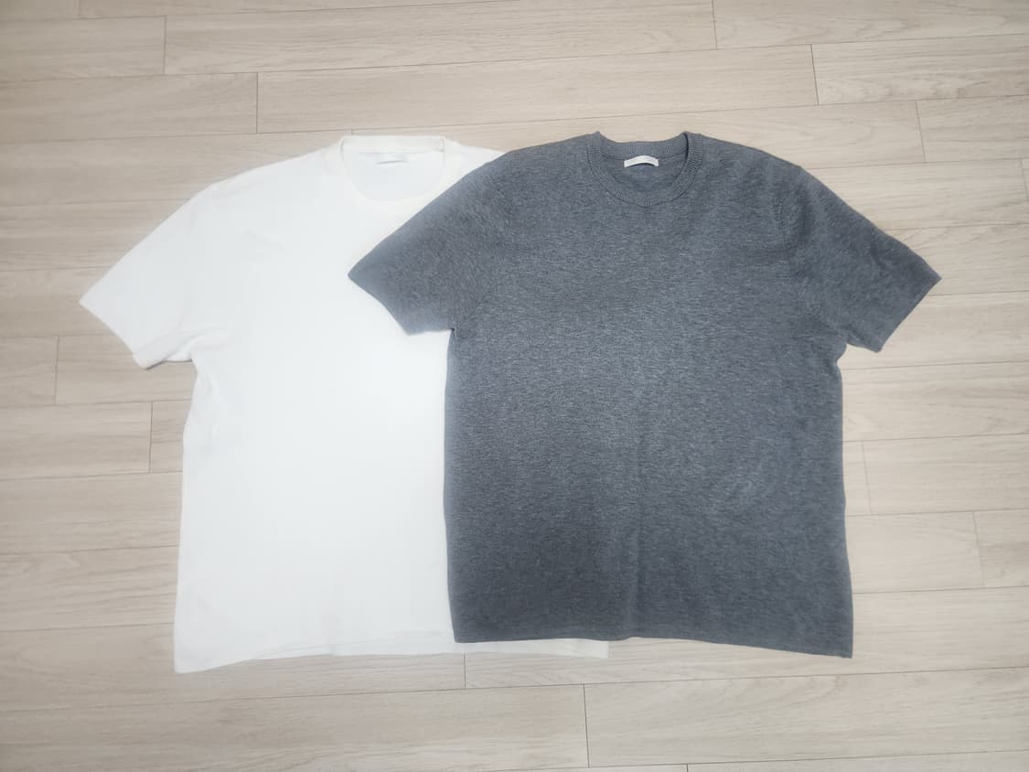 [자라] 반팔 니트 티셔츠 2종 XL 상품이미지3