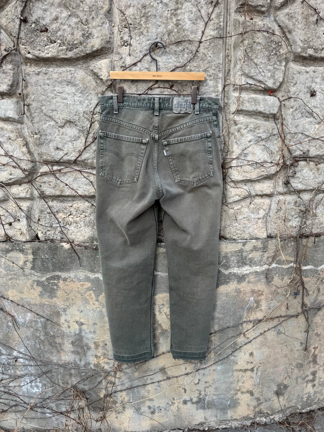 90s 리바이스 실버탭 빈티지 usa 모스그린 데님 팬츠  상품이미지2