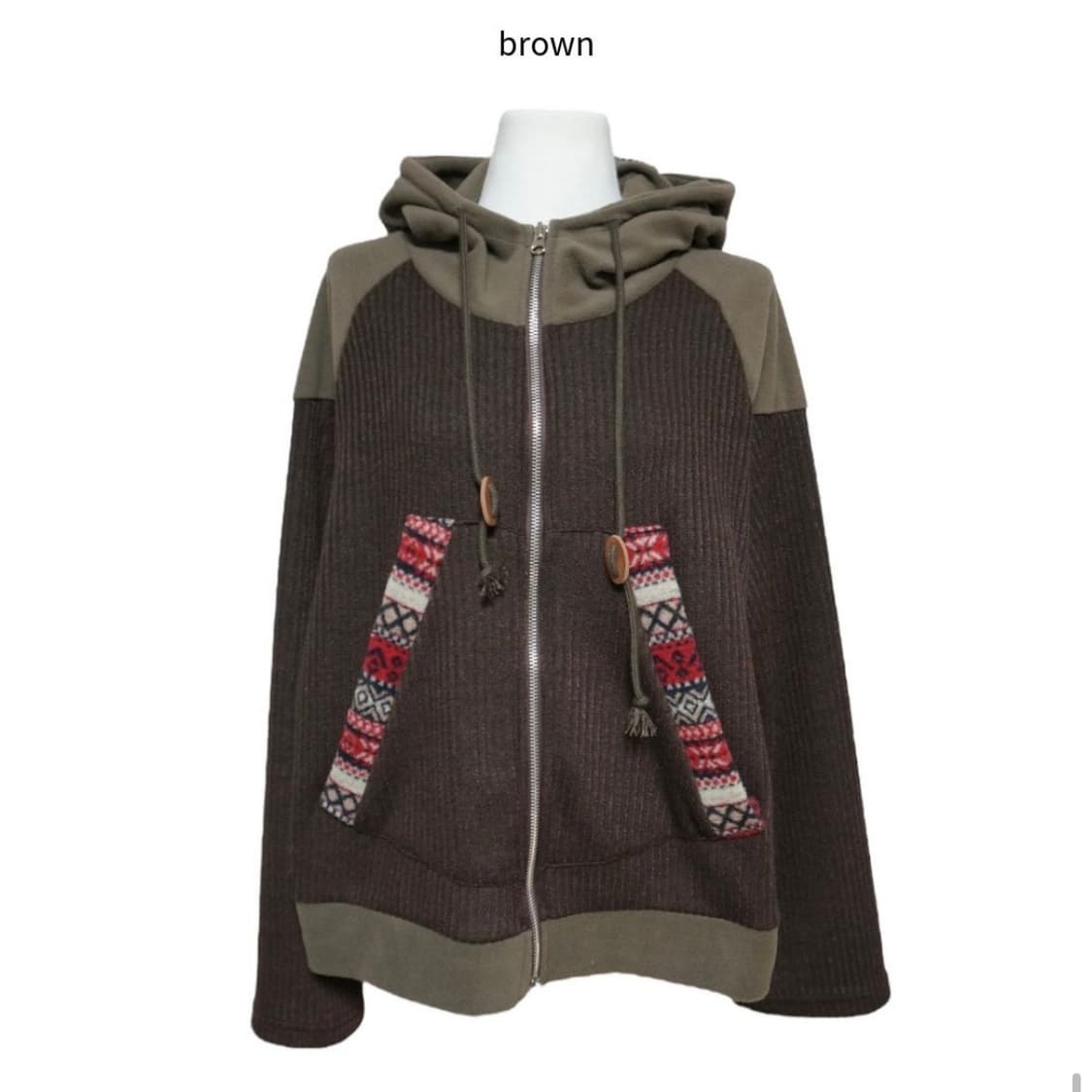 모래하우스 자체제작 land fleece zip-up brown 상품이미지1