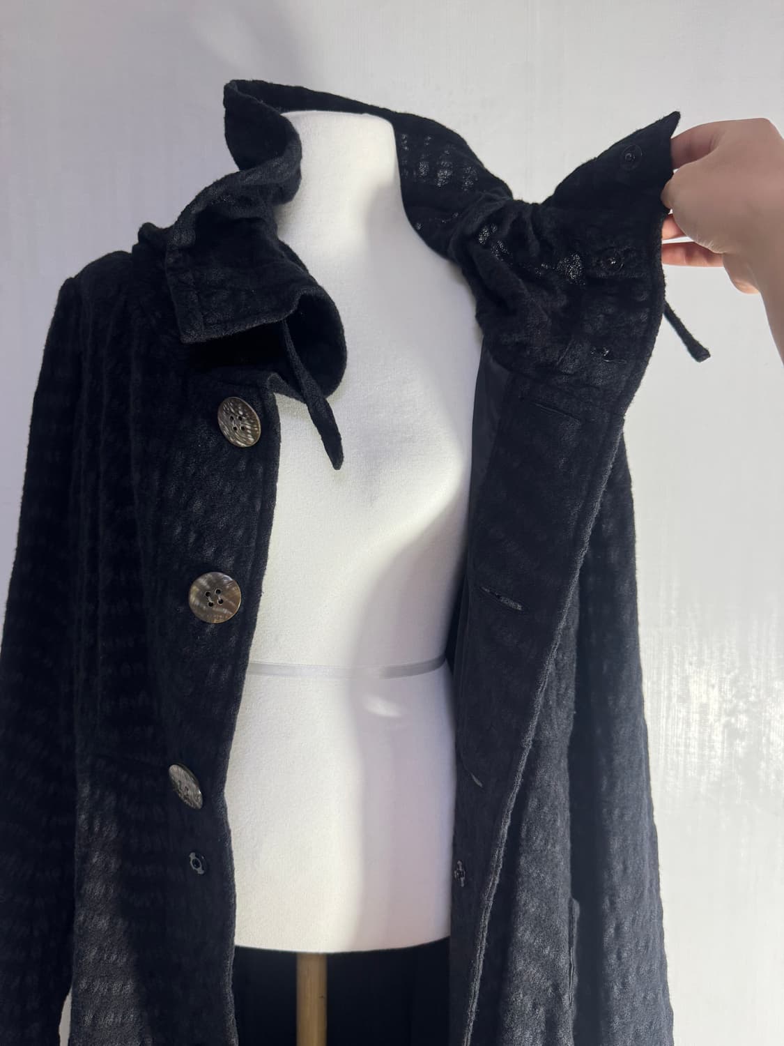 Takezo toyoguchi 수축 가공 울 롱 코트 요지야마모토  상품이미지6