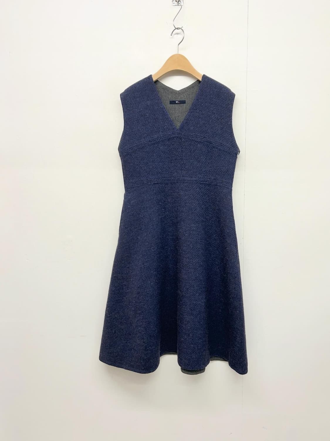 45R 45rpm 브이넥 울 원피스 상품이미지1