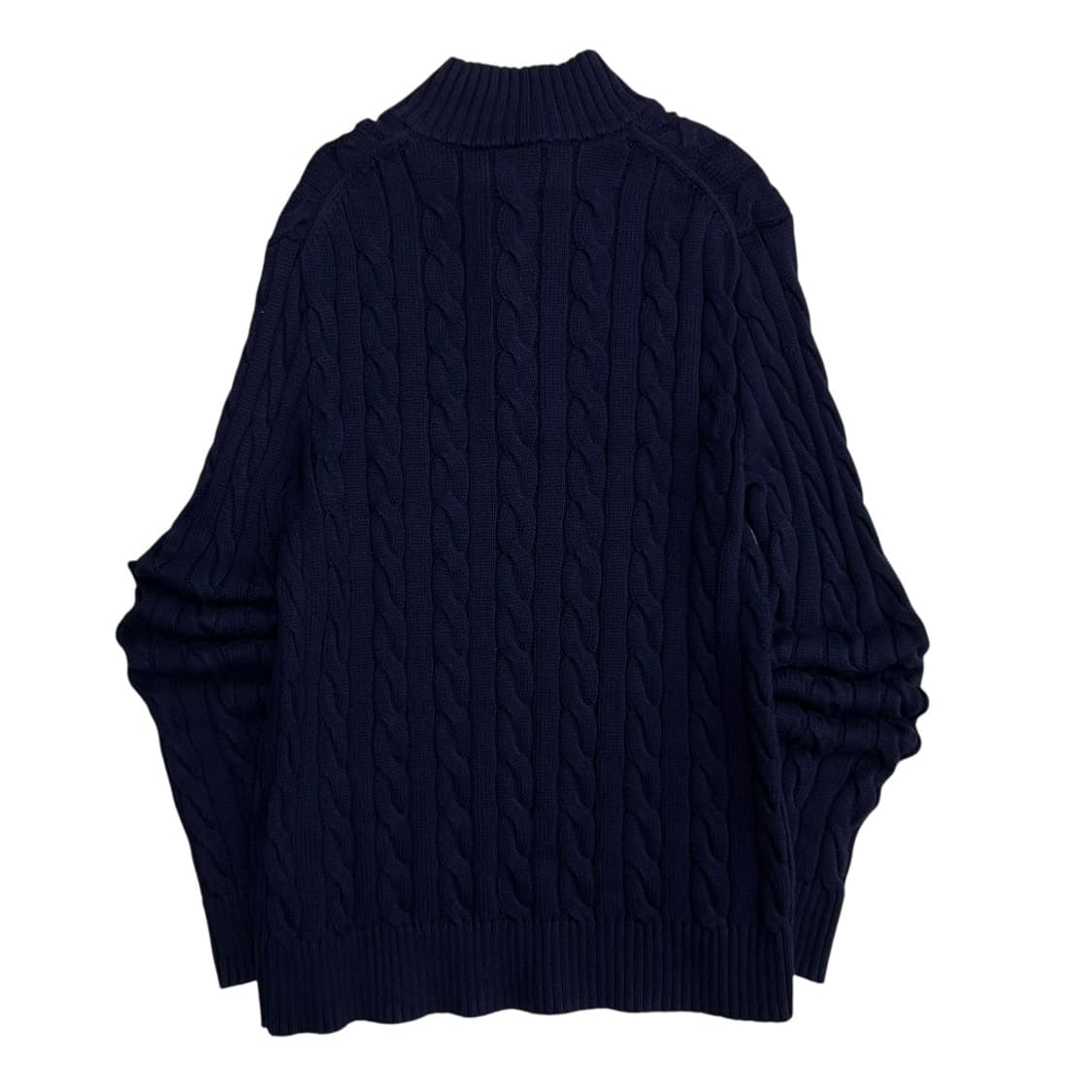 폴로 랄프로렌 레드포니 네이비 꽈배기 니트집업 S 상품이미지3