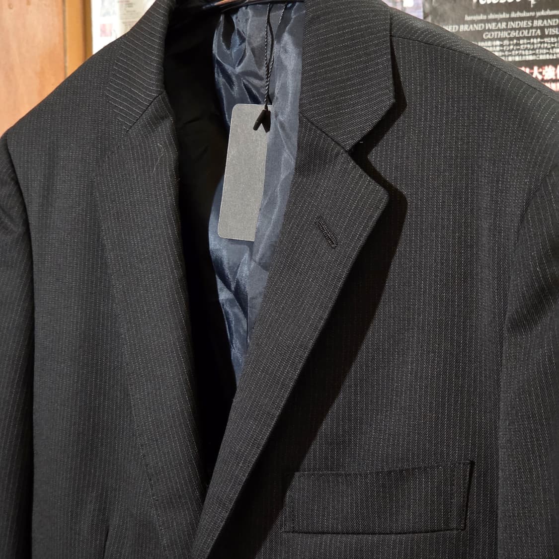 JPN 빈티지 스트라이프 블랙 블레이저 상품이미지3