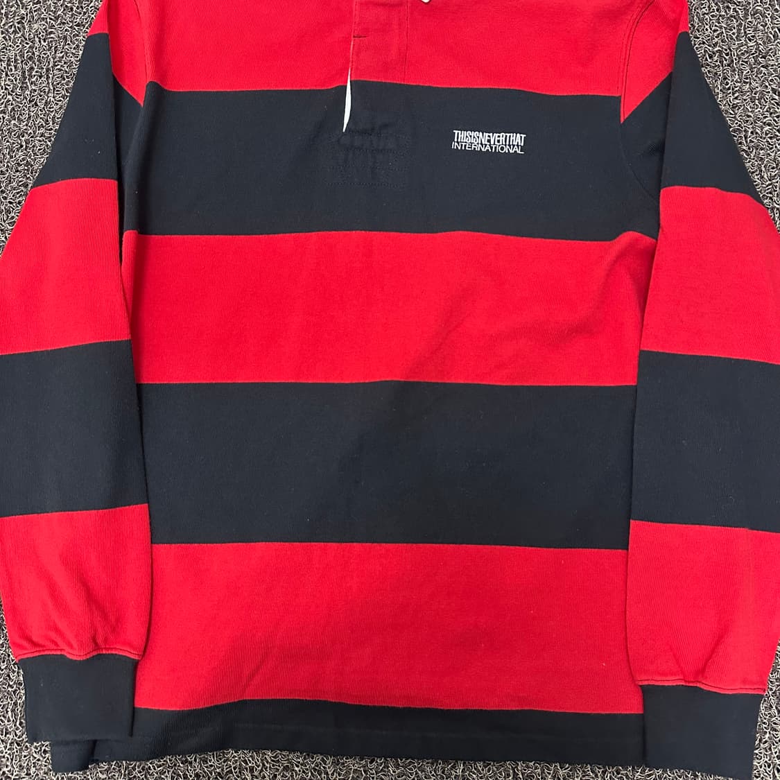 디스이즈내버뎃 스트라이프 럭비티셔츠 S 상품이미지3