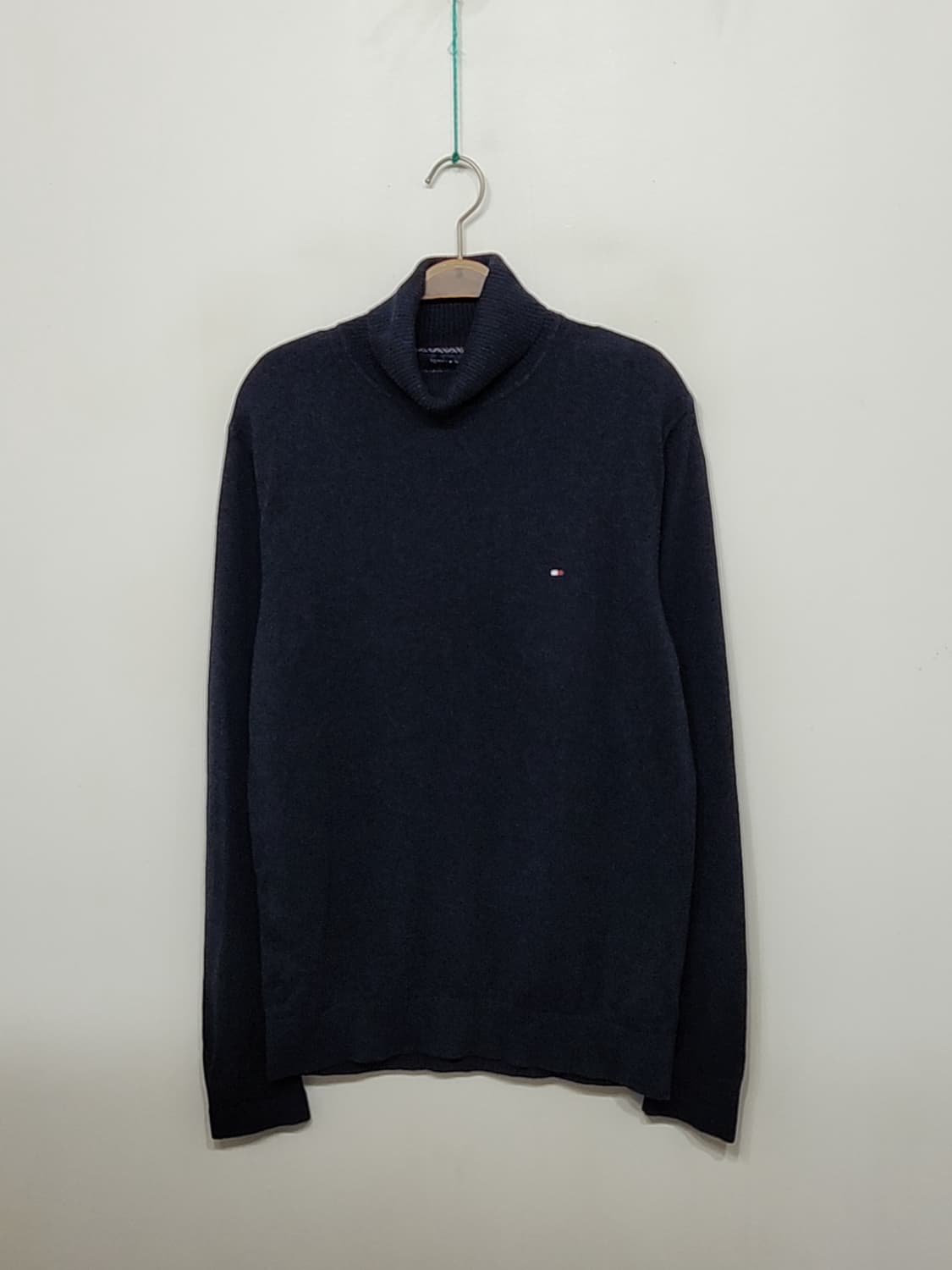 (M) 타미힐피거 터틀넥 니트 네이비 목폴라 캐시미어 상품이미지1
