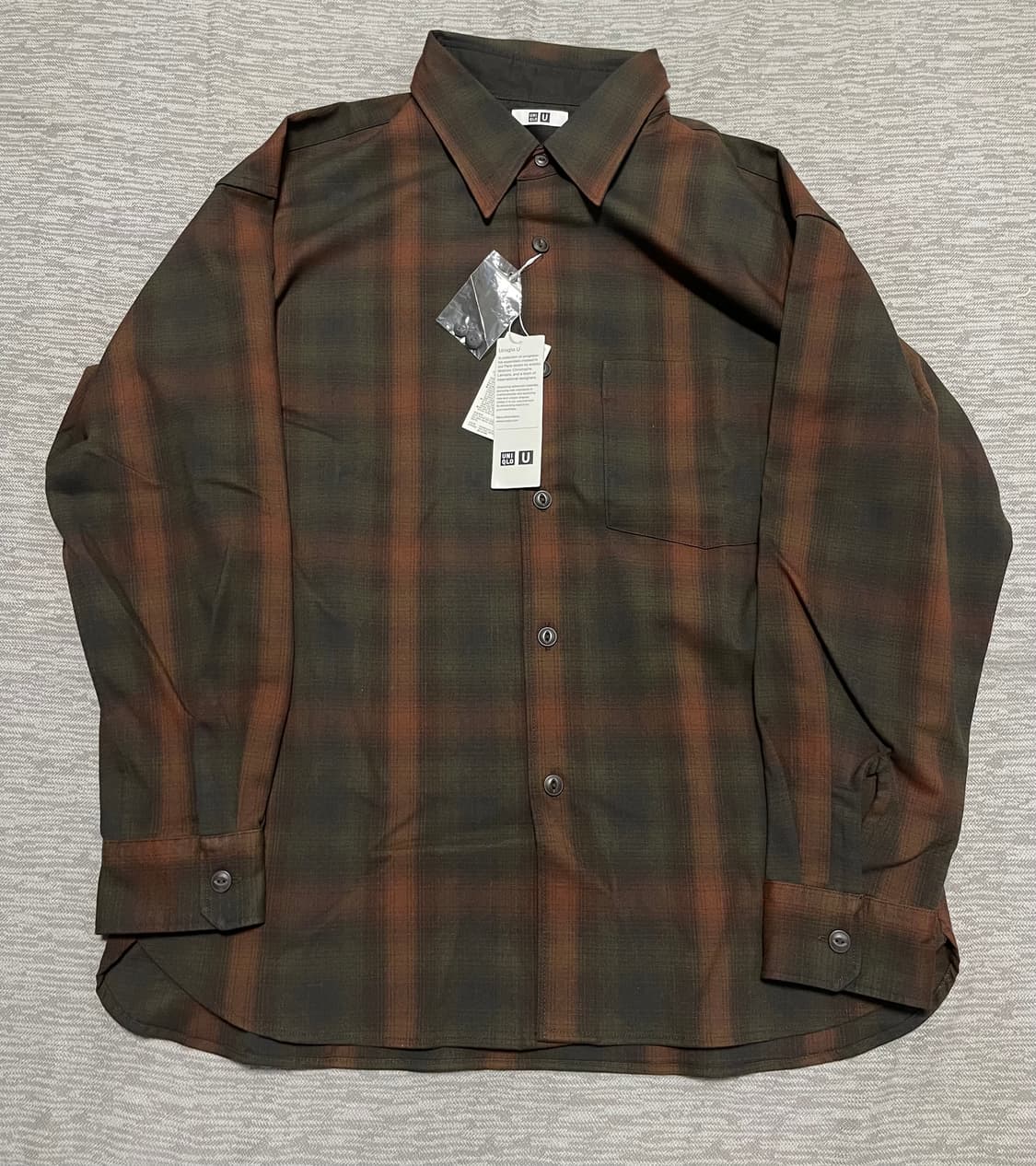 유니클로 오버사이즈 체크셔츠 XL 상품이미지1