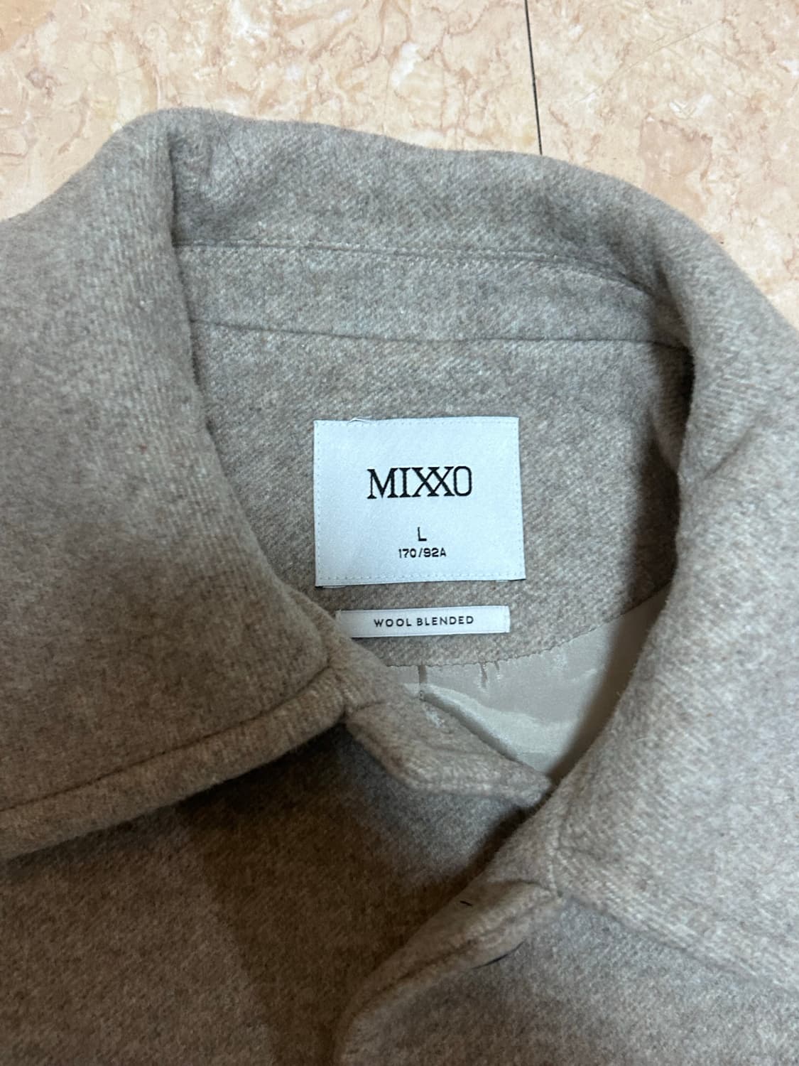 [사이즈L] 미쏘 하프코트 베이지 상품이미지2