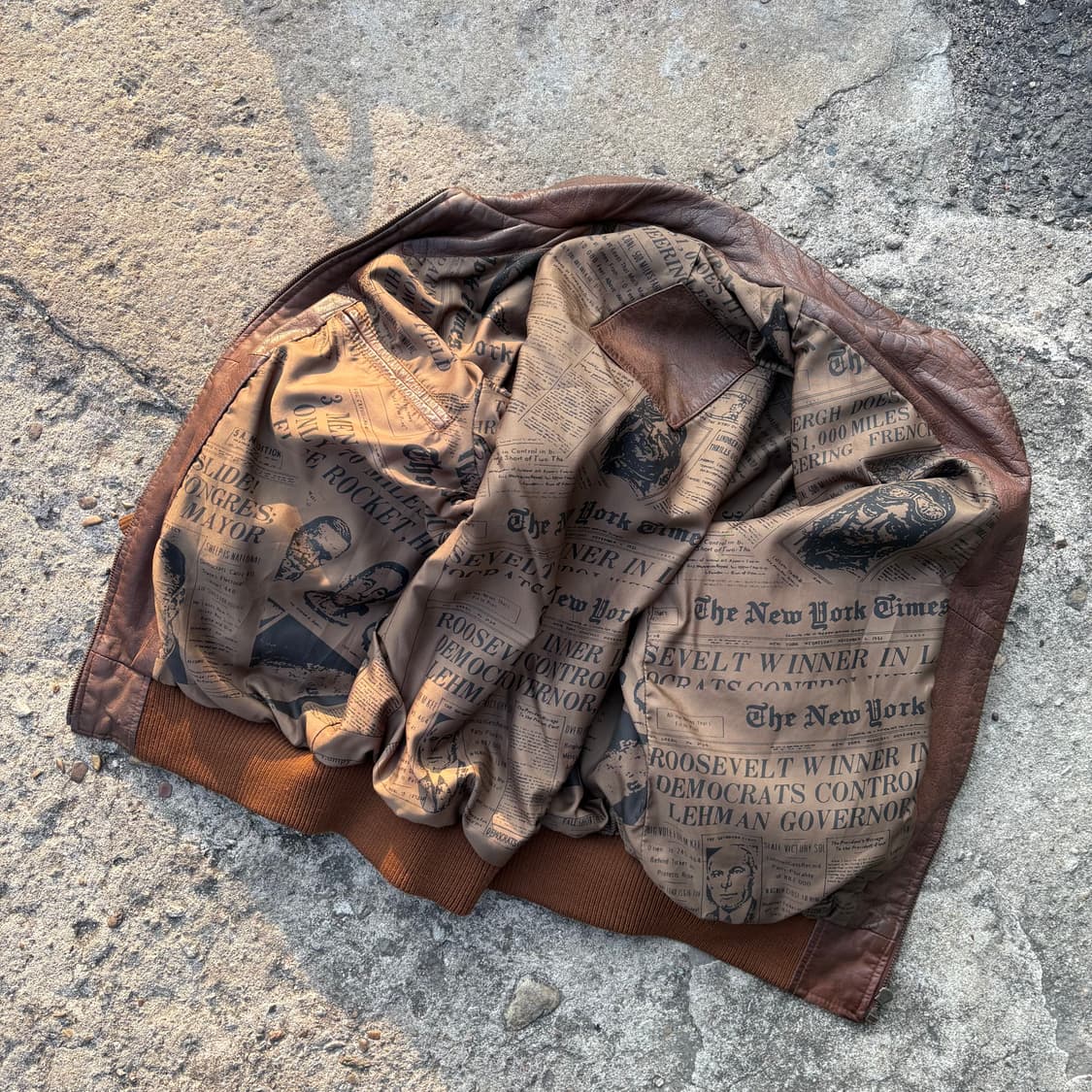 빈티지 A-2 소가죽 레더 자켓 상품이미지5